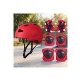 Numaca Çocuk Bisiklet Paten Kaskı - Dizlik Dirseklik Kask Full Koruyucu Set 7 Parça
