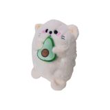 Numaca Peluş Sevimli Avokado Aksesuarlı Yumuşak Kedi Yastık Peluş Oyuncak Kedi Oyun ve Uyku arkadaşı 30cm