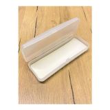 Numaralı Gözlük Kılıfı Çizilme Önleyici Gözlük Kabı Kurum Gözlük Kılıfı Buzlu Beyaz 14x4 Cm