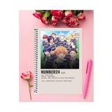 NUMBER24 Anime Telli Spiralli Defter A5 Boyutu 15*21 cm Çizgisiz