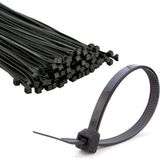 Numerouno Kablo Bağı Plastik Cırt Kelepçe 4.8X300 mm 30CM 100 Adet Siyah
