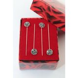 NUMETAL 4lü Gri Taşlı Eşarp Iğnesi. Eşarp Iğnesi. Şal Iğnesi. Türban Iğnesi. Başörtü Iğnesi.