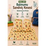 NUMI Naturals Okul Seti – Beslenme Sıra Örtüsü & 2’li Balmumlu Sandviç Kesesi
