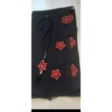 NUMİSTORE İğne oyası siyah renk Tesbihli namaz örtüsü