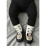 Numix Baby Kids Çarık Çorap, Hakiki Deri, Kaymaz Taban, Bebek Çocuk Patik - Siyah