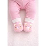 Numix Baby Kids Yumuşak Çoraplı Triko Bebek Ilk Adım Ayakkabı, Hafif, Sevimli, Sıcacık Patik-Panduf - Pembe - Pudra