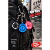 NumuneMarket Sporcu Anahtarlık 3 Adet No Pain No Gain Ağırlık Plakası - Weight Plate Keychain