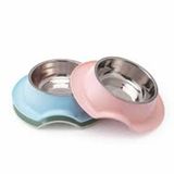 Nunbell 14 cm Tekli Kedi Köpek İçin Renkli Oval Melamin Çelik Mama Kabı