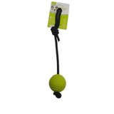 Nunbell Kauçuk Toplu Kordon Halatlı Köpek Oyuncağı 33 Cm Top 4 Cm cok-renkli