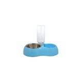 Nunbell Kedi Köpek Çift Hazneli 2'li Beslenme Mama ve Su Kabı 500 ml - Renkli