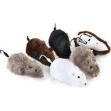 Nunbell Kedi Oyuncağı Kurmalı Peluş Fare Tavşan 12CM - Çok Renkli