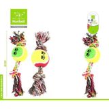 Nunbell Tenis Toplu Köpek Çekiştirme Oyuncağı Sert Diş Ipi 30 cm (1 Adet)