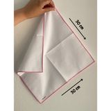 Nünü Anne, Bebek Ağız Mendili, 6'lı , %100 Pamuklu, Çift Katlı, 30X30 cm - Beyaz - 0 - 2 Yaş