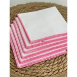 Nünü Anne, Bebek Ağız Mendili, 6'lı , %100 Pamuklu, Çift Katlı, 30X30 cm - Pembe - 0 - 26 Ay