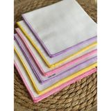 Nünü Anne, Bebek Ağız Mendili, 6'lı , %100 Pamuklu, Çift Katlı, 30X30 cm - Pembe - Mor - Sarı - 0 - 2 Yaş