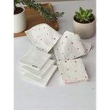 Nünü Anneçift Katlı Müslin Bebek Ağız Mendili, 6'lı , %100 Pamuklu Müslin, Çift Kat, 28X28 cm - Pembe - 0 - 2 Yaş