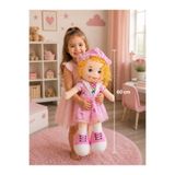 NUNU Bez Bebek Çilek Elbise Desenli Peluş Oyuncak Kız Çocuk İçin Hediye 60cm