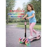 Nunu Cool Wheels Luna 3 Tekerlekli Çocuk Scooter LED Işıklı Tekerlek Katlanabilir Scooter +3 Yaş - Pembe