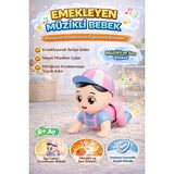 Nunu Hareketli Müzikli Zeka Geliştirici Bebek Oyuncağı|emekleyen Bebek Oyuncağı|bebek Eğitici Oyuncak - Mavi