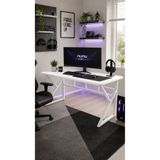 nünü home Gaming Oyuncu Masası 120x60 cm Metal Ayaklı Beyaz Bilgisayar ve Çalışma Masası