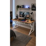 nünü home Gaming Oyuncu Masası 120x60 cm Metal Ayaklı Bilgisayar ve Çalışma Masası
