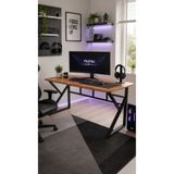 nunu home Gaming Oyuncu Masası 140x60 cm Metal Ayaklı Ahşap Bilgisayar Masası