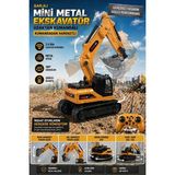 Nunu Metal Mini Iş Makineleri- 1:64 Oran – Uzaktan Kumandalı Şarjlı Ekskavatör, Damperli Kamyon ve Rc Oyuncak