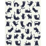 Nunuki Şirin Kara Kediler Sticker Seti Cute Black Cats Halloween Cadılar Bayramı Kedicik Kitten Pati Paws Etiket Çıkartma NSTI0198