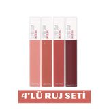 NUNUKO 4lü Super Stay Matte Ink Ruj Seti
