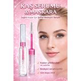 NUNUKO Çift Taraflı Şeffaf Kaş ve Saç Sabitleyici Serum Maskara (Taraklı Fırçalı)