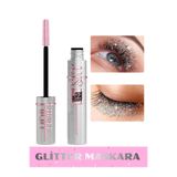 NUNUKO Sky High Simli Renkli Maskara - Silver Glitter Mascara - Kar Tanesi Efektli Maskara