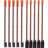 Nuofany 5 Çift JST JR Konektörü Erkek Dişi Kablo Servo Adaptör Kablosu 22AWG 10CM Silikon Tel RC Arabalar Kamyonlar Uçak RC FPV Yarış Drone Helikopter