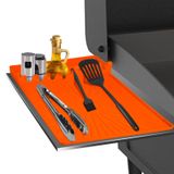 Nuorest Silikon Spatula Mat, Damlama Pedli Blackstone için Büyük Izgara Matı, Isıya Dayanıklı Izgara Aksesuar, Açık Izgara Mutfak Tezgahı için Izgara Aletleri Mat (Turuncu)