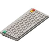 nuphy Node75 Üç Modlu Kablosuz Mekanik Oyun Klavyesi - Beyaz | 84 Tuşlar %75 Düşük Profilli Klavye, Mac / Windows için, Dokunmatik Hareketleri Destekler, Bluetooth, 2.4GHz, USB-C