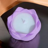 Nur Değirmenci Gallery ND Candle Lotus Çiçeği Soya Mumu Şeker Pembe Beton Mumlukta - 1 Adet - Fuşya - Pembe