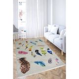 Nur Home Nrh-75 Süngerli Halı Örtüsü Açelya Çok Renkli