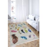 Nur Home Tekstil Açelya Model 4m2, 5m2, 6m2 , Kaymaz, Dijital Baskılı Mutfak Salon Süngerli Halı Örtüsü