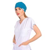 Nur Medikal Giyim Açık Petrol Mavi Desenli Unisex Cerrahi Bone