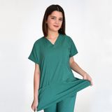 Nur Medikal Giyim Ameliyat Yeşili Likralı Üst Forma - XL