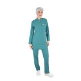 Nur Medikal Giyim Ameliyat Yeşili Sakura Model Tesettür Doktor Hemşire Scrubs Üniforma Takımı, Kadın, M Beden