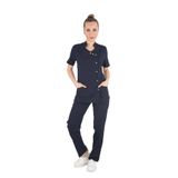Nur Medikal Giyim Aylu Model Soft Likra Lacivert Doktor Hemşire Hastane Scrubs Üniforma Takımı, S Beden