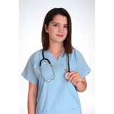 Nur Medikal Giyim Bebe Mavisi Terikoton Doktor Hemşire Cerrahi Tek Üst Forma
