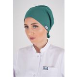 Nur Medikal Giyim Düz Ameliyat Yeşili Renk Tesettür Doktor Hemşire Hastane Medikal Tesettür Cerrahi Bonesi