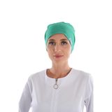 Nur Medikal Giyim Düz Yaprak Yeşili Tesettür Doktor Hemşire Hastane Cerrahi Bone