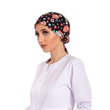 Nur Medikal Giyim Kadın Çiçekli Baykuş Desenli Tesettür Doktor Hemşire Hastane Bone, Çok Renkli