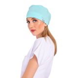 Nur Medikal Giyim Kadın Düz Mint Mavi Cerrahi Hastane Doktor Hemşire Bonesi