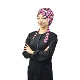 Nur Medikal Giyim Kadın Tesettür Pembe Kalpler Doktor Hemşire Hastane Aşçı Tesettür Cerrahi Bone