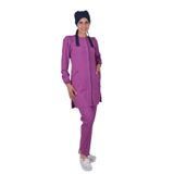 Nur Medikal Giyim Lina Model Açık Mor Soft Likra Tesettür Hemşire Doktor Forma Takımı Scrubs, 2XS Beden
