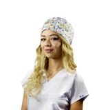 Nur Medikal Giyim Master Likra Doktor Desenli Hastane Medikal Cerrahi Bonesi, Çok Renkli, Unisex
