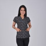 Nur Medikal Giyim Otantik Desenli Likralı Doktor Hemşire Tek Üst Forma - 5.